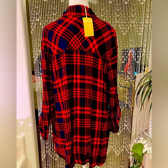 LOVE KNOTS PLAID SHIRT NWT - Picture 2 of 7